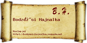 Bodzási Hajnalka névjegykártya