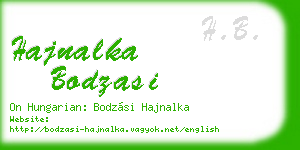 hajnalka bodzasi business card